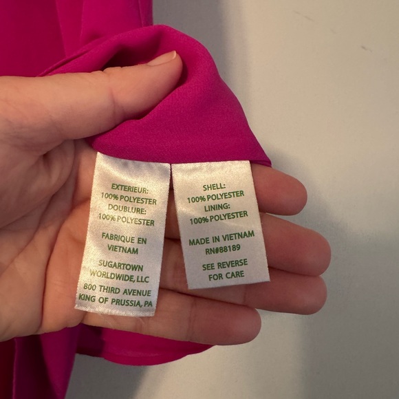 Lilly Pulitzer Vibrant Pink Sleeveless Blouse - Picture 4 of 5